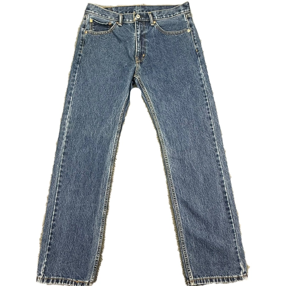 Levis‎ 505 Jeans Mens 33x32 Blue Regular Fit Straight Leg Denim 00505-4886